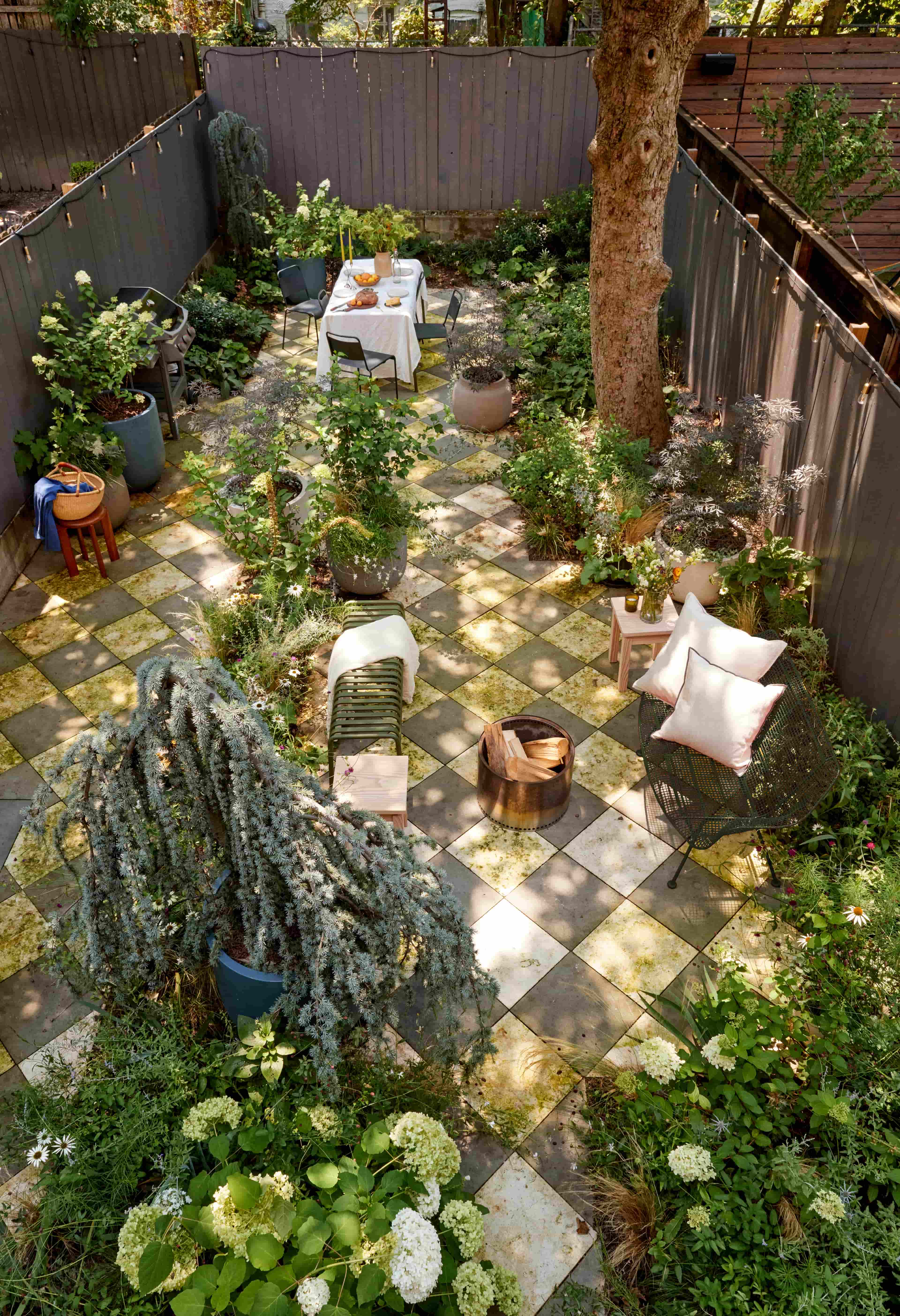 Landscape design of backyard garden by Nishiel Patel in Brooklyn