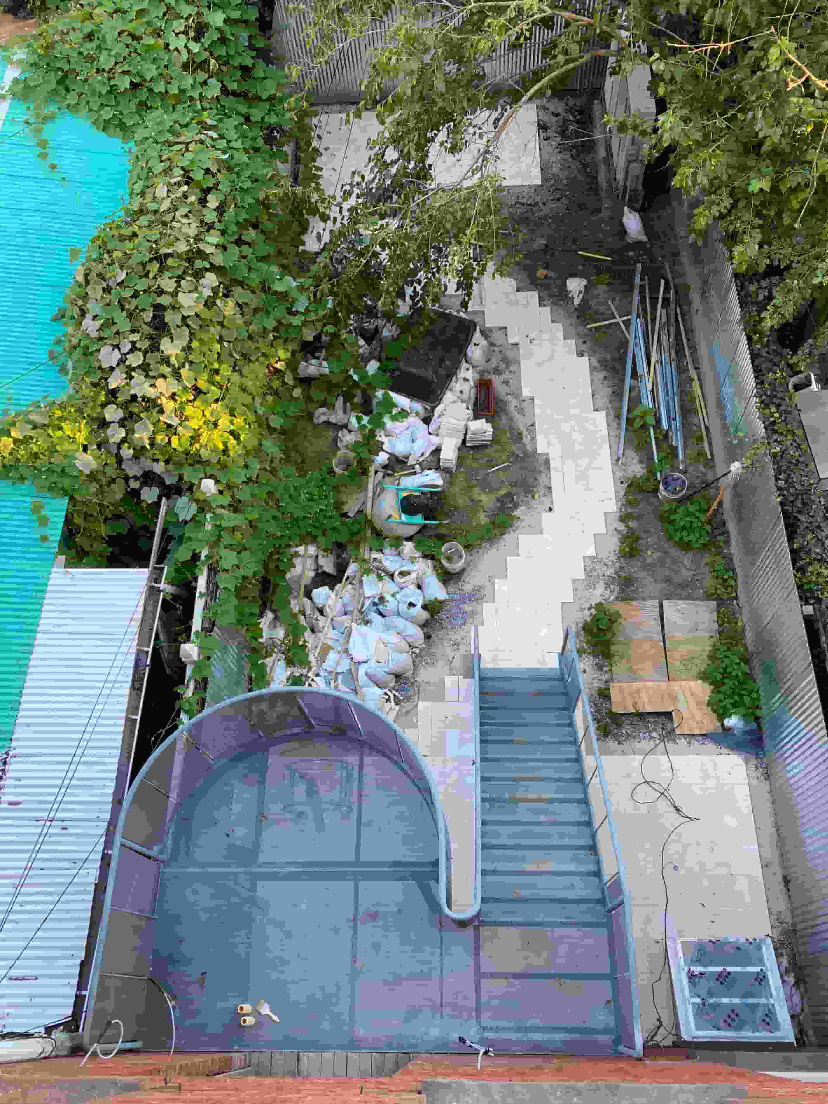 Landscape design of backyard garden by Nishiel Patel in Brooklyn